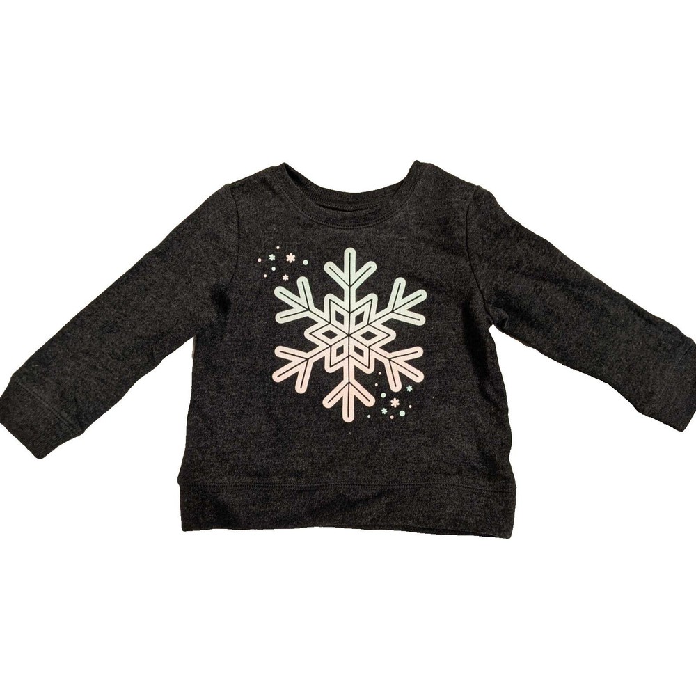 Jumping Beans Girls Size 18 Month Sweatshirt Winter Christmas Snowflake NWOT
